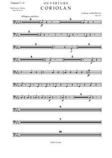 Ouvertüre Coriolan, Op.62: Paukenstimme by Ludwig van Beethoven