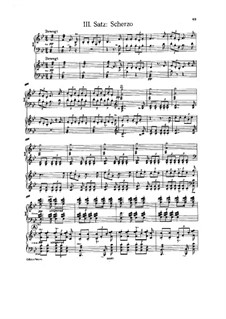 Sinfonie Nr.4 in Es-Dur 'Romantische', WAB 104: Teil III. Bearbeitung für zwei Klaviere, vierhändig by Anton Bruckner
