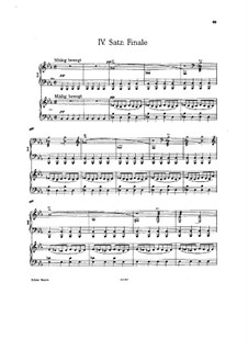 Sinfonie Nr.4 in Es-Dur 'Romantische', WAB 104: Teil IV. Bearbeitung für zwei Klaviere, vierhändig by Anton Bruckner