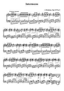 Vier Stücke, Op.119: Nr.3 Intermezzo in C-Dur by Johannes Brahms
