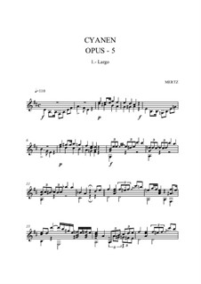 Cyanen als Folge der Nachtviolen, Op.5: Für Gitarre by Johann Kaspar Mertz