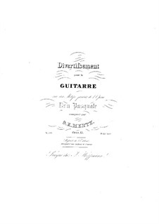 Divertissement über Thema aus 'Don Pasquale' von Donizetti , Op.15: Für Gitarre by Johann Kaspar Mertz