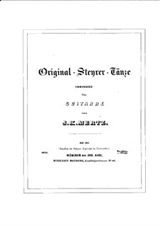 Original Steyrer Tänze, Op.33: Für Gitarre by Johann Kaspar Mertz