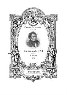 Vier Impromptus für Klavier, D.935 Op.142: Impromptu No.4 by Franz Schubert