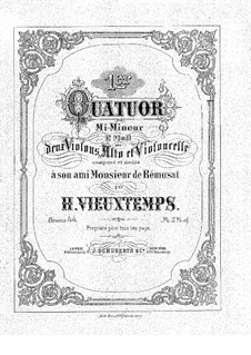 Streichquartett Nr.1 in e-Moll, Op.44: Streichquartett Nr.1 in e-Moll by Henri Vieuxtemps