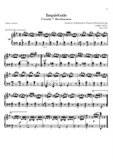 No.18 Inquiétude (Restlessness): Für Klavier by Johann Friedrich Burgmüller