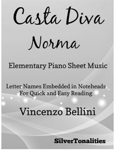 Casta diva: For elementary piano by Vincenzo Bellini