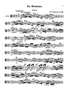 Sechs Nocturnes für Bratsche und Klavier, Op.186: Partitur, Solostimme by Johann Kalliwoda