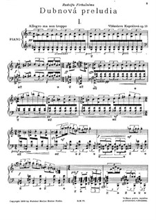 April Preludes for Piano, Op.13: April Preludes for Piano by Vítězslava Kaprálová