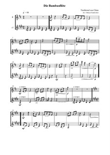 Die Bambusflöte: For flute and clarinet by folklore