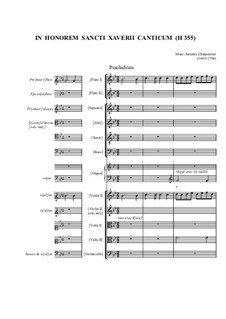 In honorem sancti Xaverii canticum, H.355: In honorem sancti Xaverii canticum by Marc-Antoine Charpentier