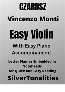 Csardas: For easy violin and piano by Vittorio Monti
