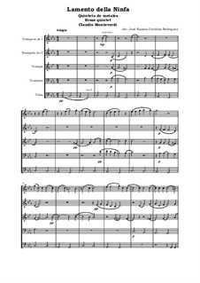 Lamento della Ninfa: Blechbläserquintett by Claudio Monteverdi