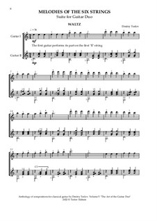 Melodies of the Six Strings. Suite for Guitar Duo: Walzer by Dmitry Teslov