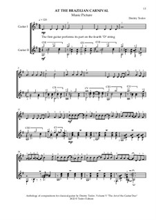 Melodies of the Six Strings. Suite for Guitar Duo: At the Brazilian Carnival by Dmitry Teslov