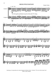Melodies of the Six Strings. Suite for Guitar Duo: Rock Style Fantasy by Dmitry Teslov