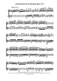 No.4 in d-moll, BWV 775: Für zwei Gitarren by Johann Sebastian Bach