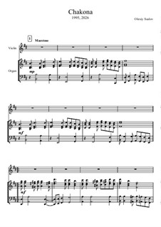 Chakona: For Violin and Organ by Olexiy Suslov