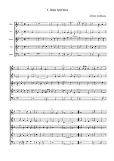 Bona Speranza: Vollpartitur by Anthony Holborne