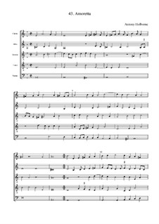 Amoretta: Vollpartitur by Anthony Holborne