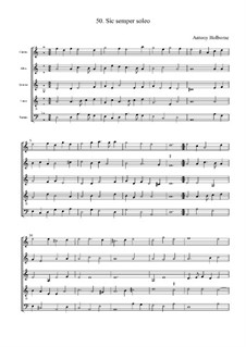 Sic semper soleo: Vollpartitur by Anthony Holborne