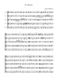 Almayne: Vollpartitur by Anthony Holborne