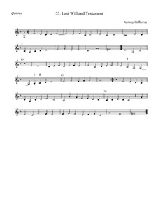 Last Will and Testament: Quintus by Anthony Holborne