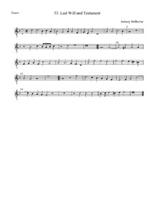 Last Will and Testament: Tenor by Anthony Holborne