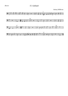 Gaillarde in a-Moll für Streicher: Bassus by Anthony Holborne