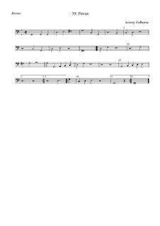 Pavane in G-Dur für Streicher: Bassus by Anthony Holborne