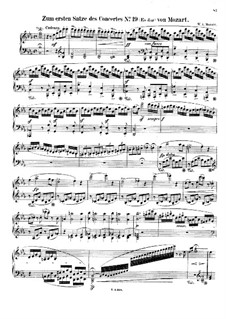 Kadenzen zum Konzert für Klavier und Orchester in Es-Dur: Kadenzen zum Konzert für Klavier und Orchester in Es-Dur by Wolfgang Amadeus Mozart