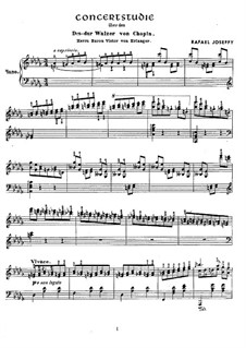 Konzert-Studie (nach Walzer in Des-Dur von Chopin) : Konzert-Studie (nach Walzer in Des-Dur von Chopin) by Rafael Joseffy
