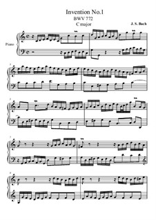 Voller Satz, BWV 772-786: Nr.1-15 (Noten von hoher Qualität) by Johann Sebastian Bach