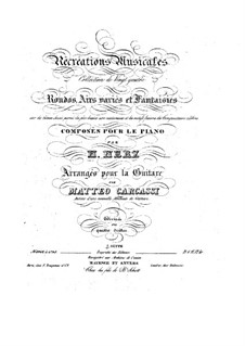 Récréations Musicales, Op.71: Suite Nr.2, für Gitarre by Henri Herz