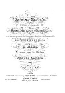 Récréations Musicales, Op.71: Suite Nr.4, für Gitarre by Henri Herz