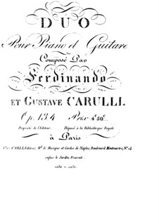 Duett für Gitarre und Klavier, Op.134: Gitarrenstimme by Ferdinando Carulli