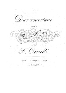 Konzertduett für Violine und Gitarre, Op.27: Konzertduett für Violine und Gitarre by Ferdinando Carulli