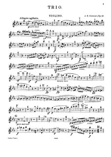 Klaviertrios, Op.12, 83, 93: Violinstimmen by Johann Nepomuk Hummel