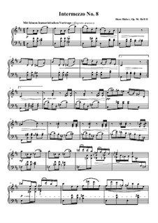 Intermezzos für Klavier, Op.94: Intermezzo Nr.8 in D-Dur by Hans Huber