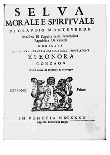 Selva morale e spirituale, SV 252–288: Soprano I part by Claudio Monteverdi