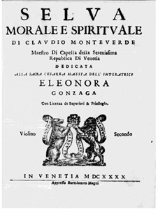 Selva morale e spirituale, SV 252–288: Violinstimme II by Claudio Monteverdi