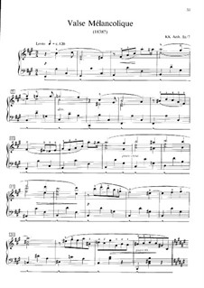Melancholischer Walzer in fis-Moll, KK A 1/7: Melancholischer Walzer in fis-Moll by Frédéric Chopin