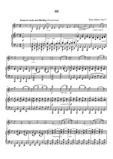 Fantasie für Violine und Klavier, Op.17: Teil III by Hans Huber