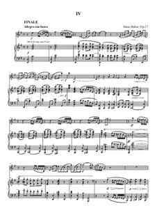 Fantasie für Violine und Klavier, Op.17: Teil IV by Hans Huber