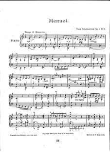 Fünf Klavierstucke, Op.1: Nr.5 Menuett by Ossip Gabrilowitsch