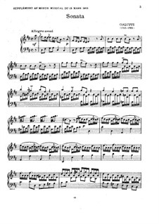 Sonate für Cembalo in D-Dur, Illy No.1: Teil II by Baldassare Galuppi
