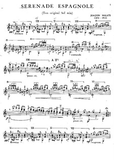 Spanische Serenade für Gitarre: Spanische Serenade für Gitarre by Joaquín Malats
