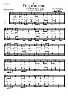 Nr.6: Doppelnamen, Op.95: Für gemischten Chor by Bernd Gehring