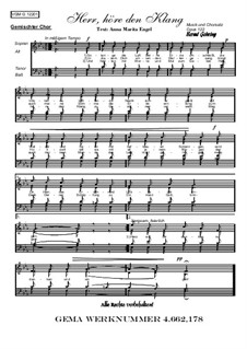 Herr, höre den Klang, Op.122: Herr, höre den Klang by Bernd Gehring