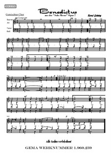 Solomesse, Op.7: Nummer 5: Benedictus by Bernd Gehring